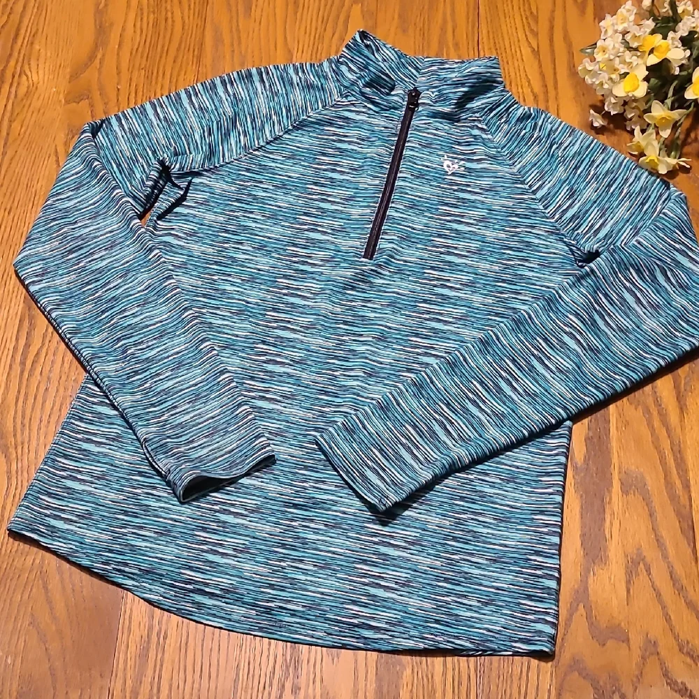 Justice Green Quarter-Zip Pullover - Girl's 16
